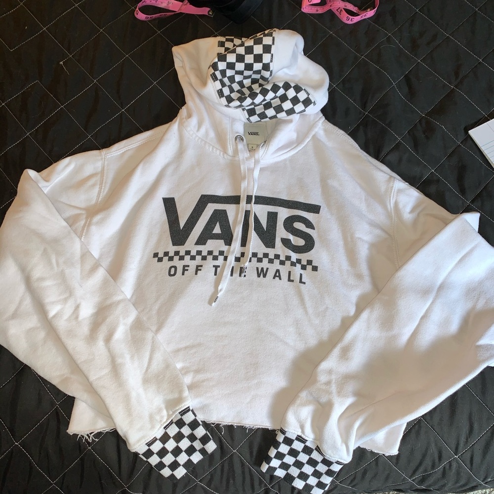 Vans Checkered Cropped Longsleeve Hoodie